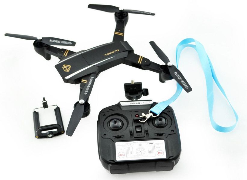 Радиоуправляемый дрон квадрокоптер с видеокамерой Phantom D5HW складной, летающий дрон с камерой FPV WiFi . 2251 фото