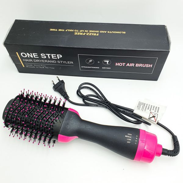 Фен расческа для укладки и завивки волос. Фен-щетка, фен стайлер Hair Dryer для укладки волос ONE STEP06 фото