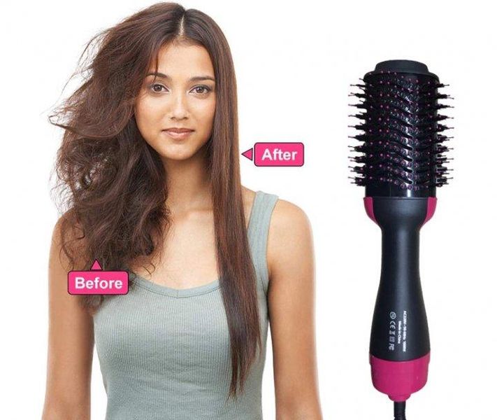 Фен расческа для укладки и завивки волос. Фен-щетка, фен стайлер Hair Dryer для укладки волос ONE STEP06 фото