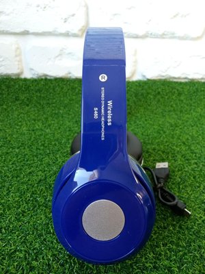 Bluetooth накладные наушники HD S460 Wireless. Беспроводные наушники MP3, FM приемником. Синий HD S460 фото