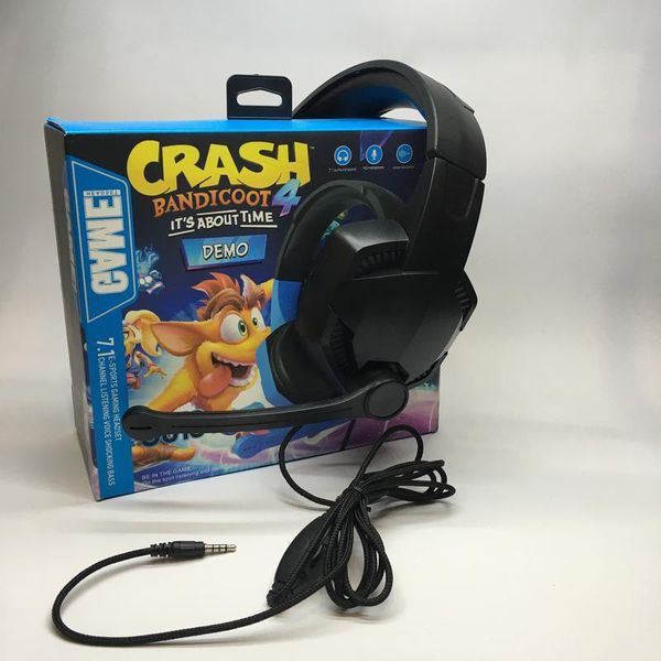 Игровые проводные наушники Crash с направленным микрофоном. Наушники игровые. G013 фото