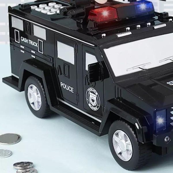 Электронная копилка-сейф для мальчика машина Hummer с кодовым замком и сканером отпечатка пальца, Черная 1721977977 фото