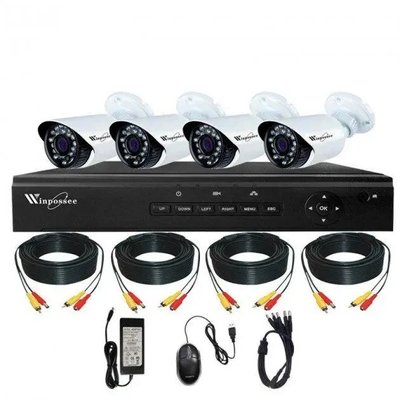 Набор уличных камер видеонаблюдения AHD Kit 4CH для наружного наблюдения набор камер для видеонаблюдения Jar AHD Kit 4CH фото