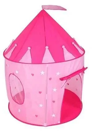 Детская палатка-замок для девочки Принцессы игровая розовая, Палатка-шатер для девочки в виде замка AN2158 фото