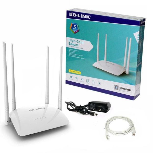 Бездротовий маршрутизатор Wi-Fi роутер LB-Link BL-WR450H 2,4GHz 300Mbps. Роутер-режим 5в1. Роутер для дому. ROU20649 фото