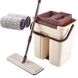 Швабра - лентяйка с ведром и автоматическим отжимом 2 в 1 Hand Free Cleaning Mop 5 л Бежевая 1409 фото 8