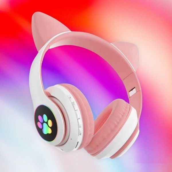 Навушники Bluetooth CATear VZV-24M LED (вушка). Бездротові дитячі Bluetooth навушники з котячими вушками. VZV-24M фото