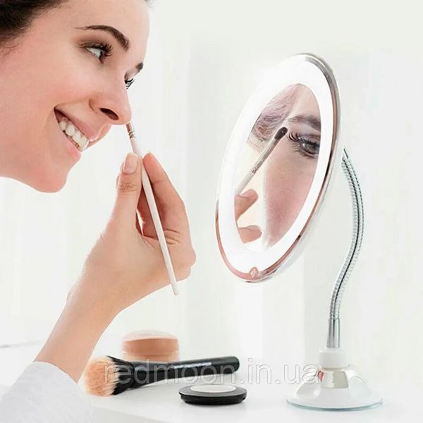 Гибкое зеркало на присоске с LED подсветкой Ultra Flexible mirror с увеличением 10Х.Макияжное зеркало. ZER22978206 фото
