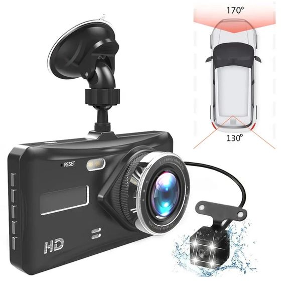 Автомобильный видеорегистратор с двумя камерами, Встроенный датчик G-Shock 4 дюйма HD в режиме 1080P Bt100 фото