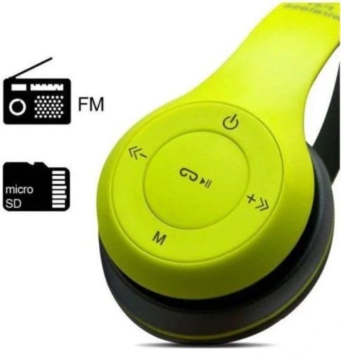 Бездротові Bluetooth-навушники P47 Wireless Накладні блютуз навушники з FM радіо та мікрофоном Green фото