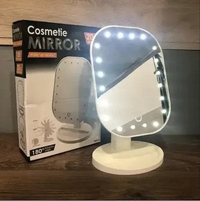 Зеркало для макияжа с 20 LED подсветкой Cosmetie Mirror.Овальное зеркало косметическое. MA-16mel фото