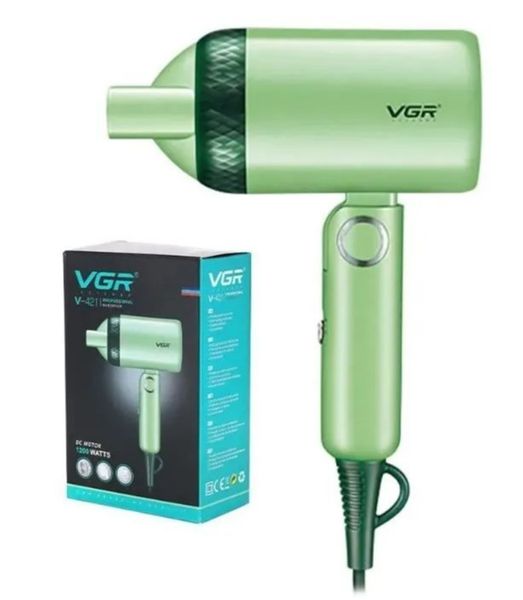 Профессиональный фен для укладки волос с насадкой концентратор VGR 1200w V-421.Компактный, дорожный фен. V-421239 фото