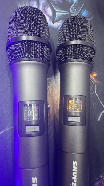 Комплект бездротових радіомікрофонів з дисплеєм універсальні Temeisheng 2100445672 фото
