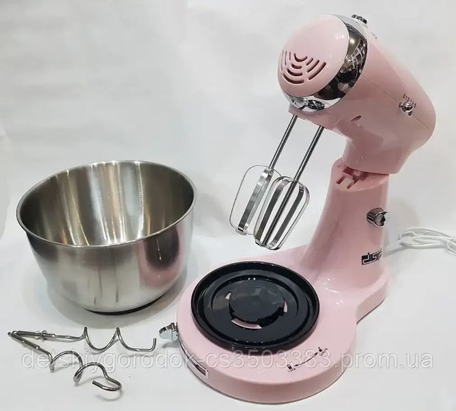 Професійний кухонний міксер DSP KM-3034-Pink з 2 видами насадок 350W KM-3034Kitchinplus фото