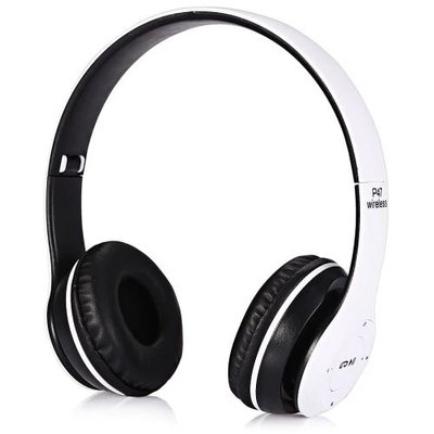 Накладні навушники для телефона Бездротові Bluetooth навушники P47 Wireless white фото