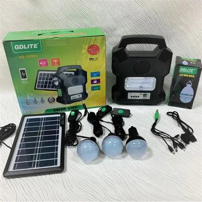Солнечная система освещения GDLITE GD1000A .Портативная система с 4-мя фонарями с power bank 4.0 GD-1000A фото