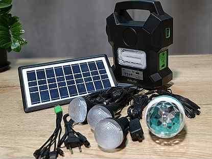 Сонячна система освітлення GDLITE GD1000A.Портативна система з 4 ліхтарями з power bank 4.0 GD-1000A фото