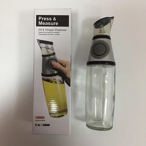 Бутылка-дозатор с распылителем для масла и уксуса стеклянная 500 мл. Бутылка для масла. 205239 фото