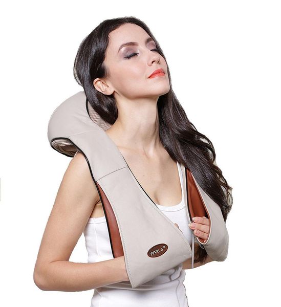 Массажер для шеи плеч и спины с ИК-прогревом роликовый электрический Massager of Neck Kneading. And533564 фото